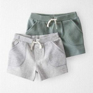 Little Planet Baby Shorts Set - Gray and Green